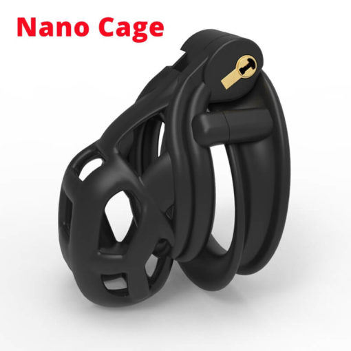 3D Printed Cobra V6 Male Chastity Cage BDSM Sex Toy Black Nano