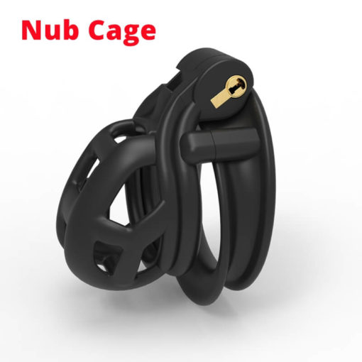 3D Printed Cobra V6 Male Chastity Cage BDSM Sex Toy Black Nub
