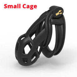 3D Printed Cobra V6 Male Chastity Cage BDSM Sex Toy Black Small