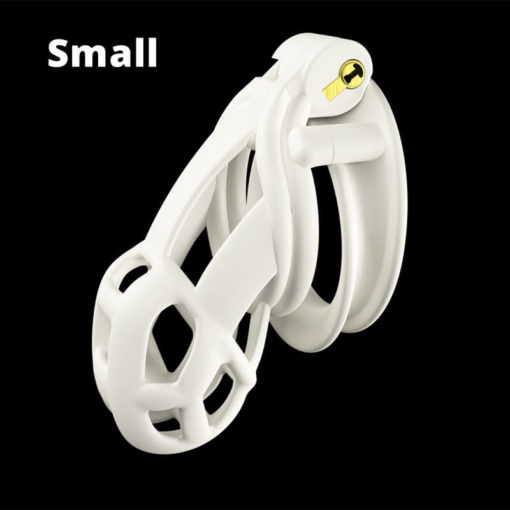3D Printed Cobra V6 Male Chastity Cage BDSM Sex Toy White Small