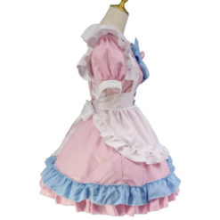 Anime Pink Sissy Maid Lolita Dress Plus Size Cosplay Costume Set Side