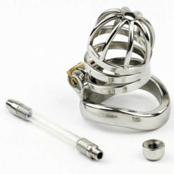 Stainless Steel Urethral Chastity Cage Sissy Sex Toy With Catheter