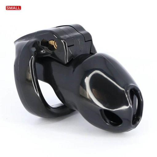 HT-V4 Resin Sissy Chastity Cage Black Small