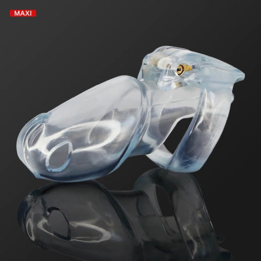 HT-V4 Resin Sissy Chastity Cage Transparent Maxi