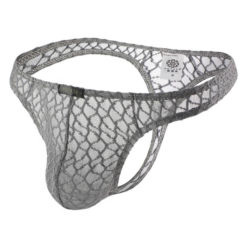 Sissy Lace Pouch Panties Mens Thongs Sexy G-String Underwear Grey