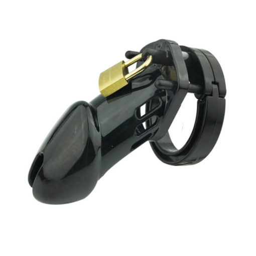 Sissy Maid Plastic Male Chastity Cage Black Long Cage