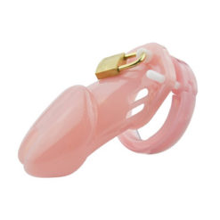 Sissy Maid Plastic Male Chastity Cage Pink Long Cage