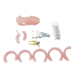Sissy Maid Plastic Male Chastity Cage Pink Package