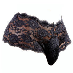 Sissy Pouch Panties Lingerie For Men Lace Underwear Briefs Black