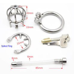 Small Dick Lock Spiked Chastity Cage Package