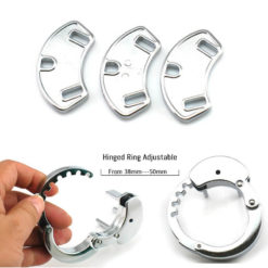 Adjustable Metal Hinged Chastity Device For Beginners Spacers