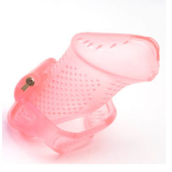 Colorful Sissy Permanent Chastity Cage PC Sex Toy Pink Long