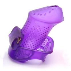 Colorful Sissy Permanent Chastity Cage PC Sex Toy Purple Long