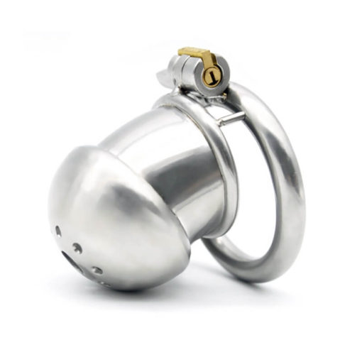 Completely Enclosed Stainless Steel Male Chastity Tube Short