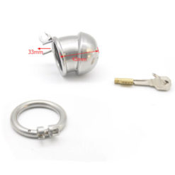 Completely Enclosed Stainless Steel Male Chastity Tube Short Package