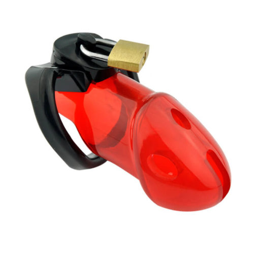Holy Trainer V2 Plastic Sissy Chastity Cage Red
