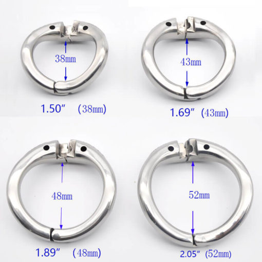 Lock The Cock Metal Chastity Cage Base Rings