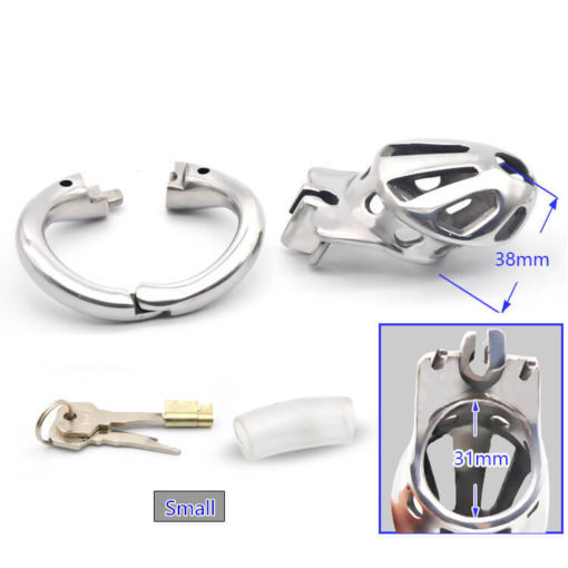Lock The Cock Metal Chastity Cage Small Size