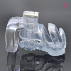Resin Prince Albert Chastity Cage For Sissy Slave Training Clear Long