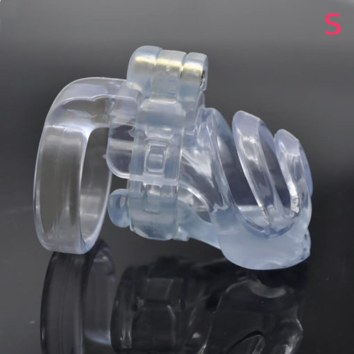 Resin Prince Albert Chastity Cage For Sissy Slave Training Clear Short