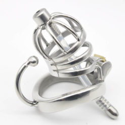 Sissy Chastity Cage With Catheter Stainless Steel BDSM Bondage Toy