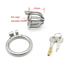 Small Birdcage Stainless Steel Male Chastity Cage Sizes