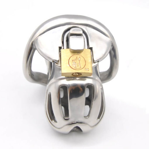 Small Cock Restraint Stainless Steel Sissy Chastity Cage Front