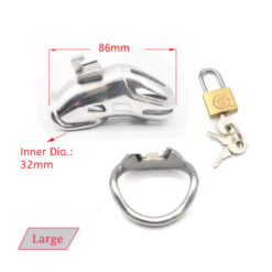 Small Cock Restraint Stainless Steel Sissy Chastity Cage Large Package