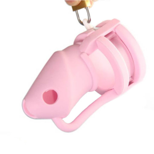 Male Soft Silicone Chastity Cage For Sissy Boy Pink