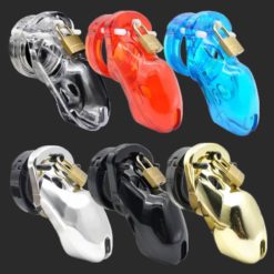 Multicolor Femdom Sissy Chastity Cage Plastic BDSM Sex Toy
