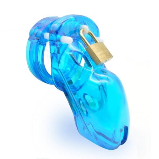 Multicolor Femdom Sissy Chastity Cage Plastic BDSM Sex Toy Sky Blue