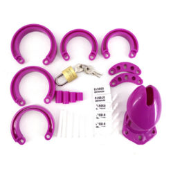 Plastic Sissy Boy Chastity Cage Permanent Restraints Toy Package