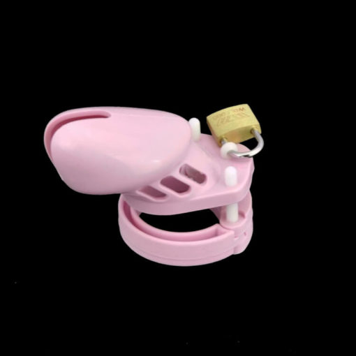 Sissy Maid Silicone Chastity Device BDSM Sex Toy Pink Small