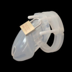 Sissy Maid Silicone Chastity Device BDSM Sex Toy Transparent Small