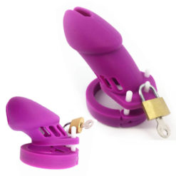 Sissy Maid Silicone Purple Chastity Cage