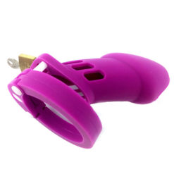 Sissy Maid Silicone Purple Chastity Cage Long Bottom