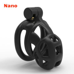 3D Printed BDSM Cobra Chastity Cage V1 Black Nano