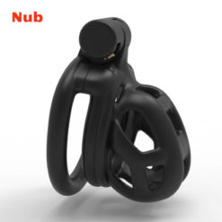 3D Printed BDSM Cobra Chastity Cage V1 Black Nub