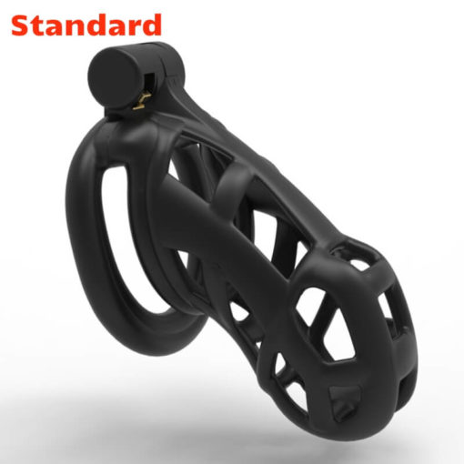 3D Printed BDSM Cobra Chastity Cage V1 Black Standard