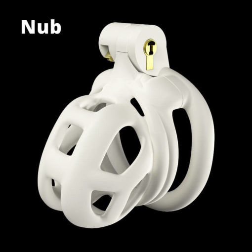 3D Printed BDSM Cobra Chastity Cage V1 White Nub
