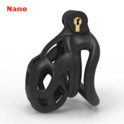 3D Printed BDSM Cobra Chastity Cage V2 Black Nano