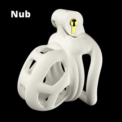 3D Printed BDSM Cobra Chastity Cage V2 White Nub