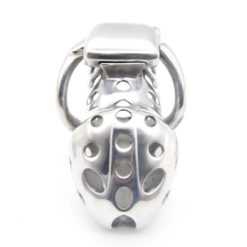 Breathable Stainless Steel Holy Trainer For Sissy Chastity Training Front