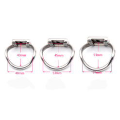 Breathable Stainless Steel Holy Trainer For Sissy Chastity Training Ring Size