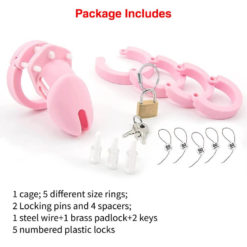 Ultimate Anti-Escape Male Silicone Chastity Cage Pink Package