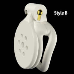 New 3D Printed Super Short Flat Cobra Chastity Cage StyleB White