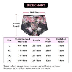 Sissy Lace Printing Panties Briefs Penis Sleeve Pouch Plus Size Lingerie Size Chart