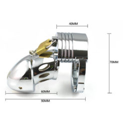 Adjustable Metal Hinged Chastity Device For Beginners Size