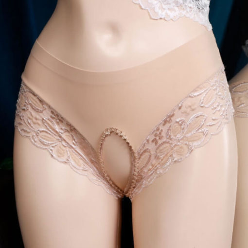 Cute Sissy Lace Crotchless Panties Complexion Front