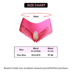 Cute Sissy Lace Crotchless Panties Size Chart